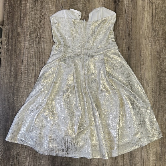 Cream & Gold Party Dress (NWT) - Picture 2 of 4